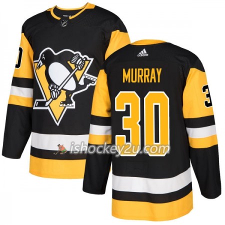 Mænd NHL Pittsburgh Penguins Trøje Matt Murray 30 Adidas 2017-2018 Sort Authentic